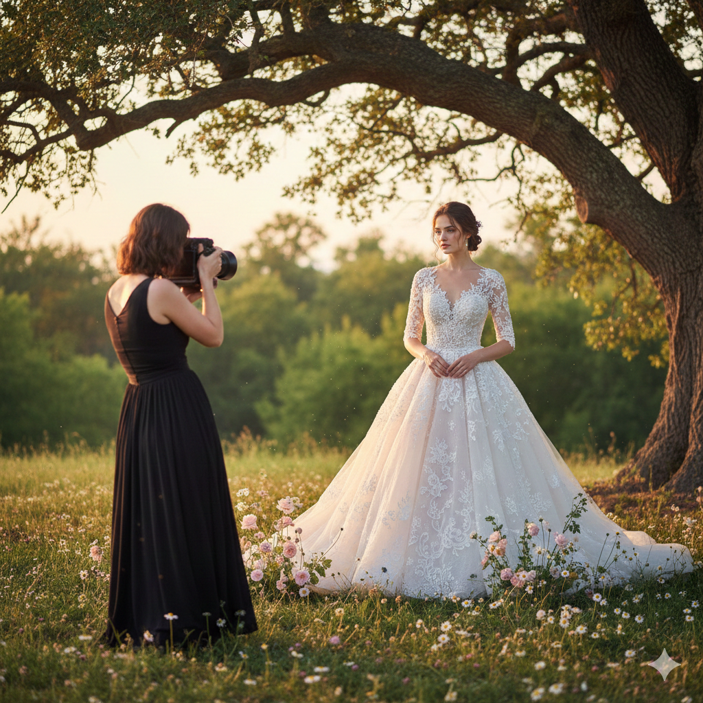 Shooting mariage de rêve au château